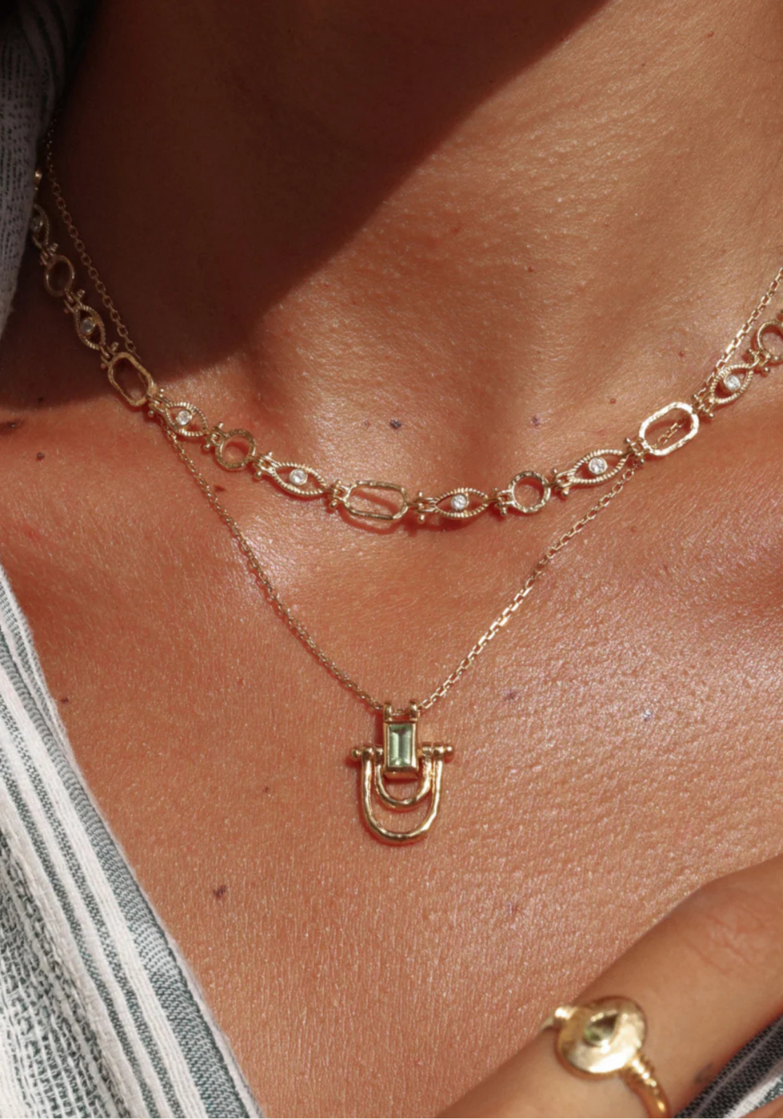 TONI MAY ALLEGRA APATITE NECKLACE - GOLD