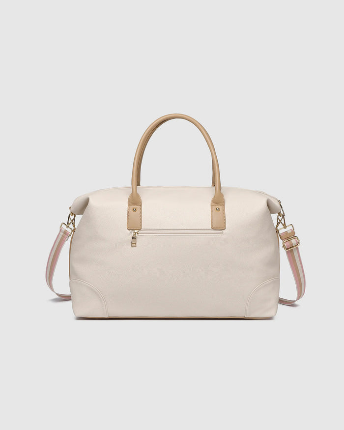 Load image into Gallery viewer, LOUENHIDE ALEXIS STRIPE WEEKENDER TRAVEL BAG - VANILLA