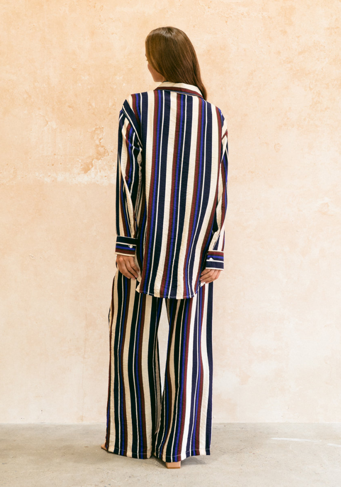 ELYSE BUTTON UP SHIRT - STRIPE
