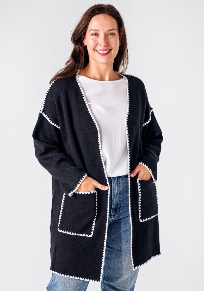 Load image into Gallery viewer, BETTY CARDIGAN - BLACK