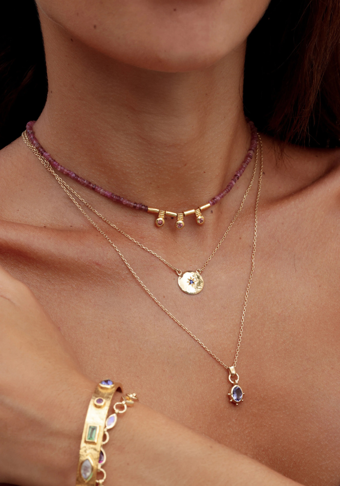 TONI MAY GIA MOONSTONE NECKLACE - GOLD