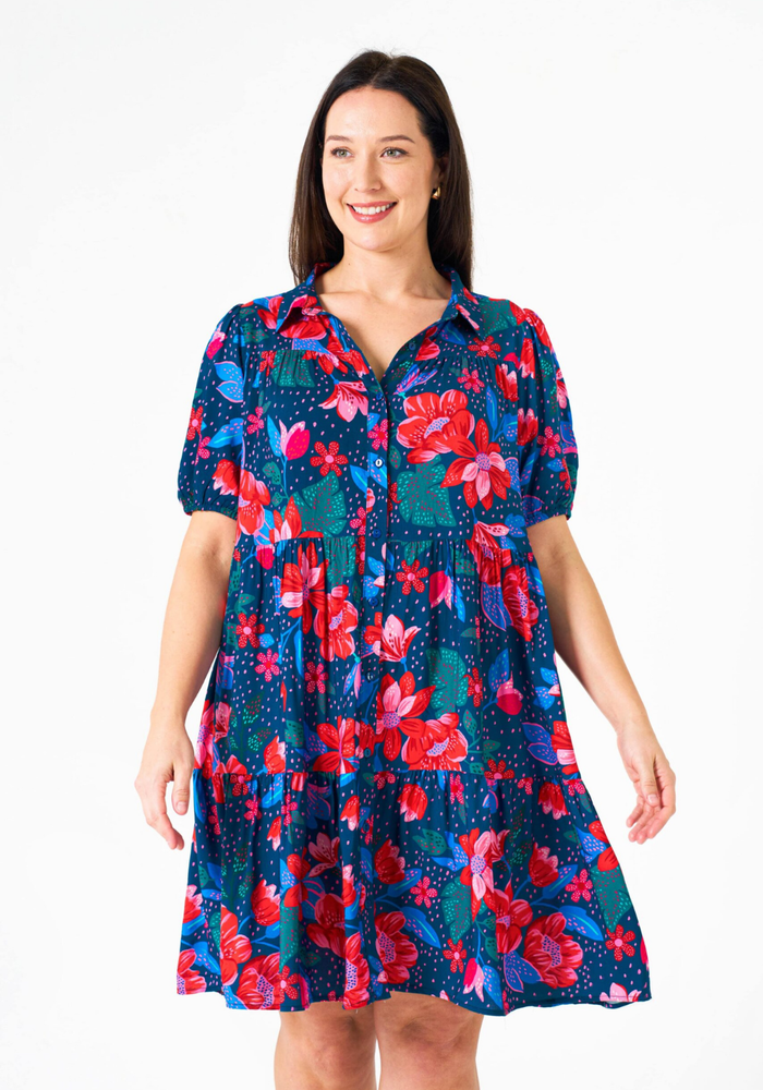 REID MINI DRESS - MULTI FLORAL