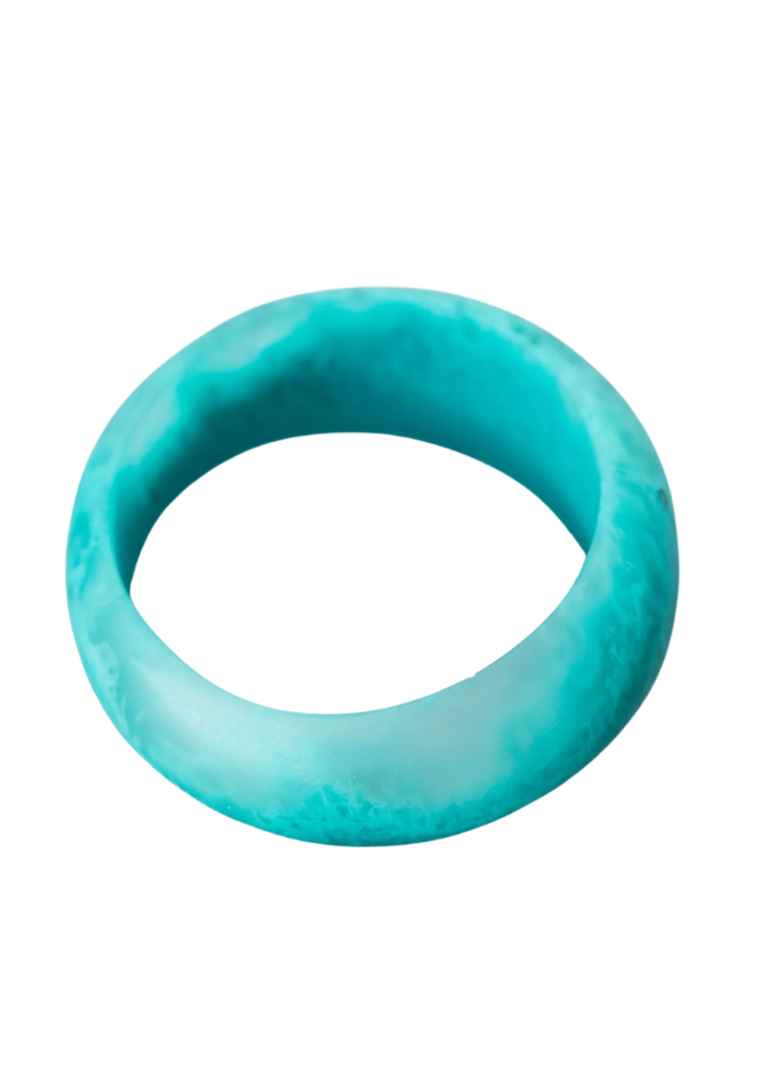 THICK RESIN STACKING CUFF - TEAL
