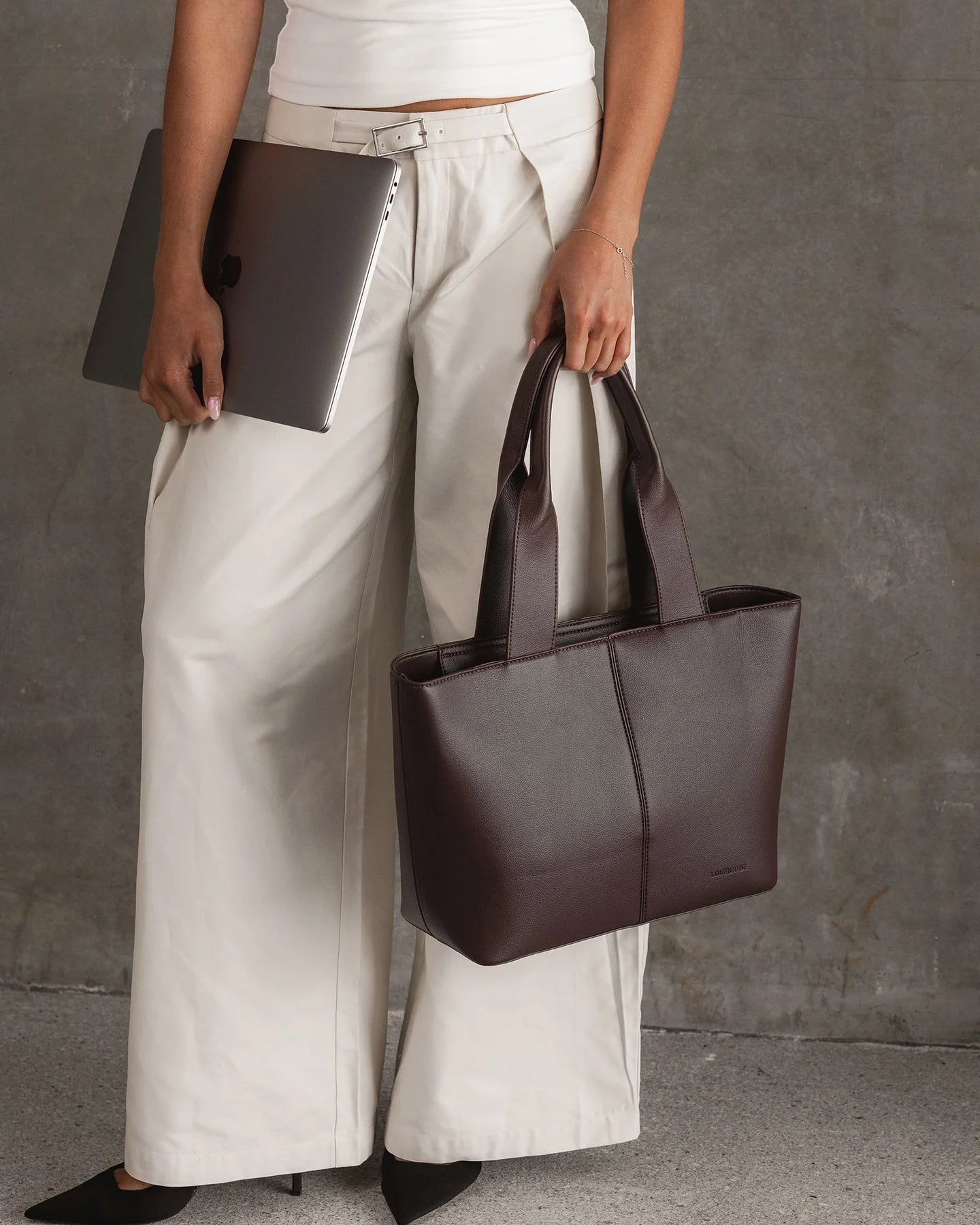 LOUENHIDE HENLEY TOTE BAG - CHOCOLATE