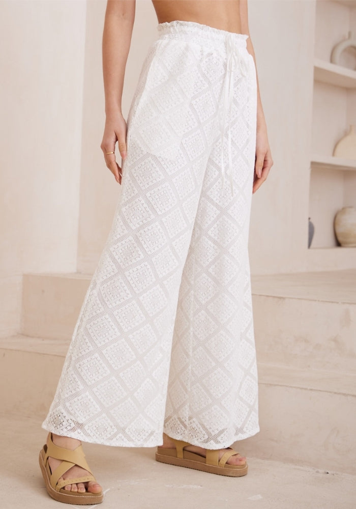 Load image into Gallery viewer, IMMY WIDE LEG PANTS - WHITE