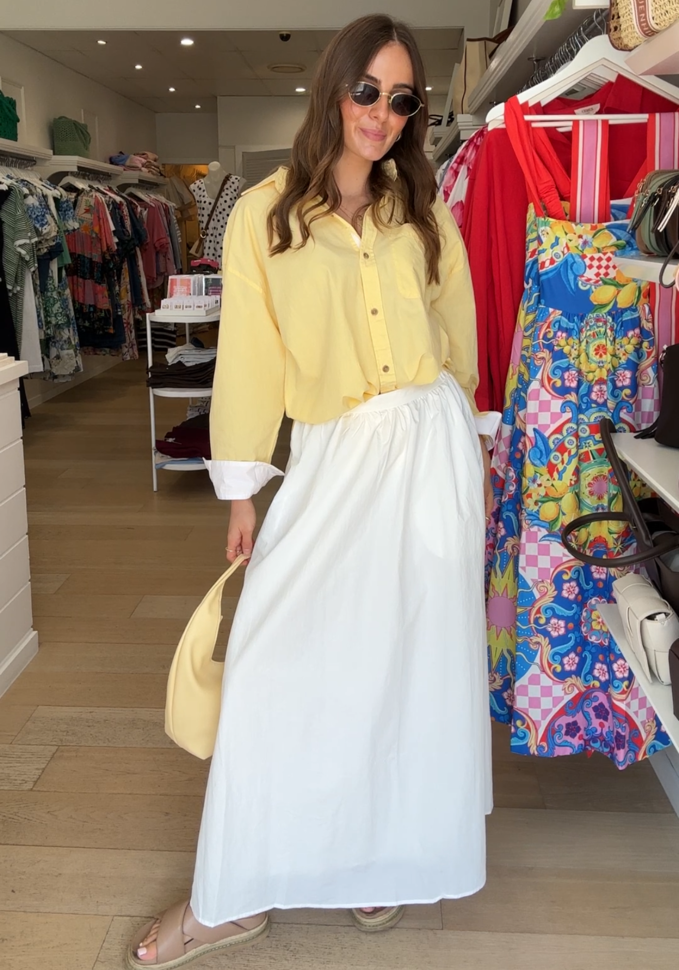 FEATHER + NOISE BAILEY SKIRT - WHITE