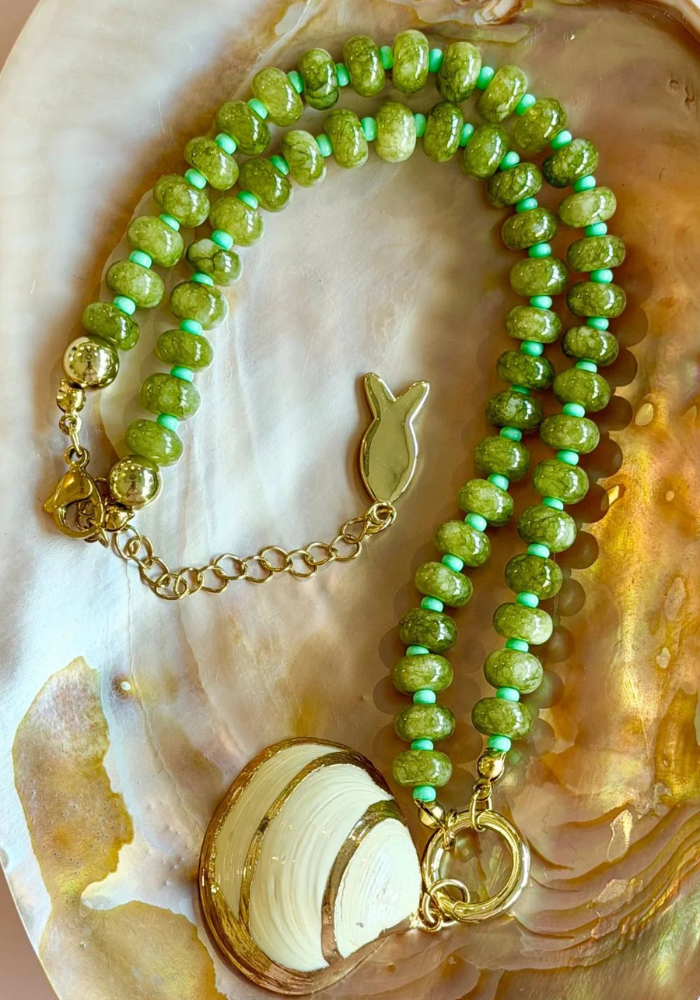 MOSK MELBOURNE VERDE MARE NECKLACE - GREEN