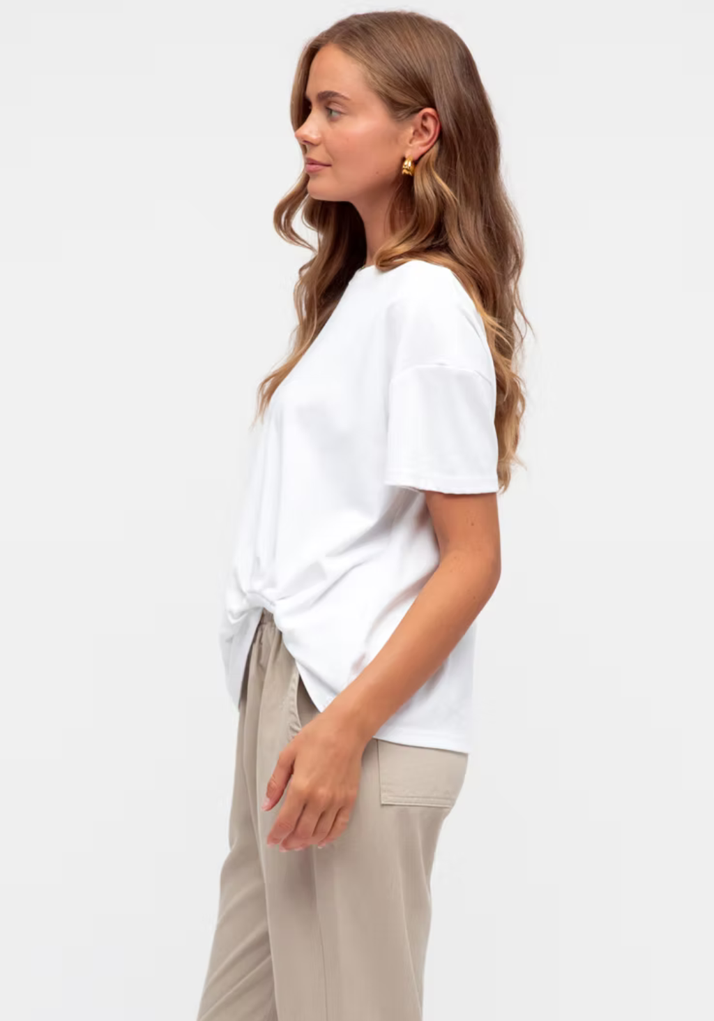 JESSIE EASY TUCK TEE - WHITE