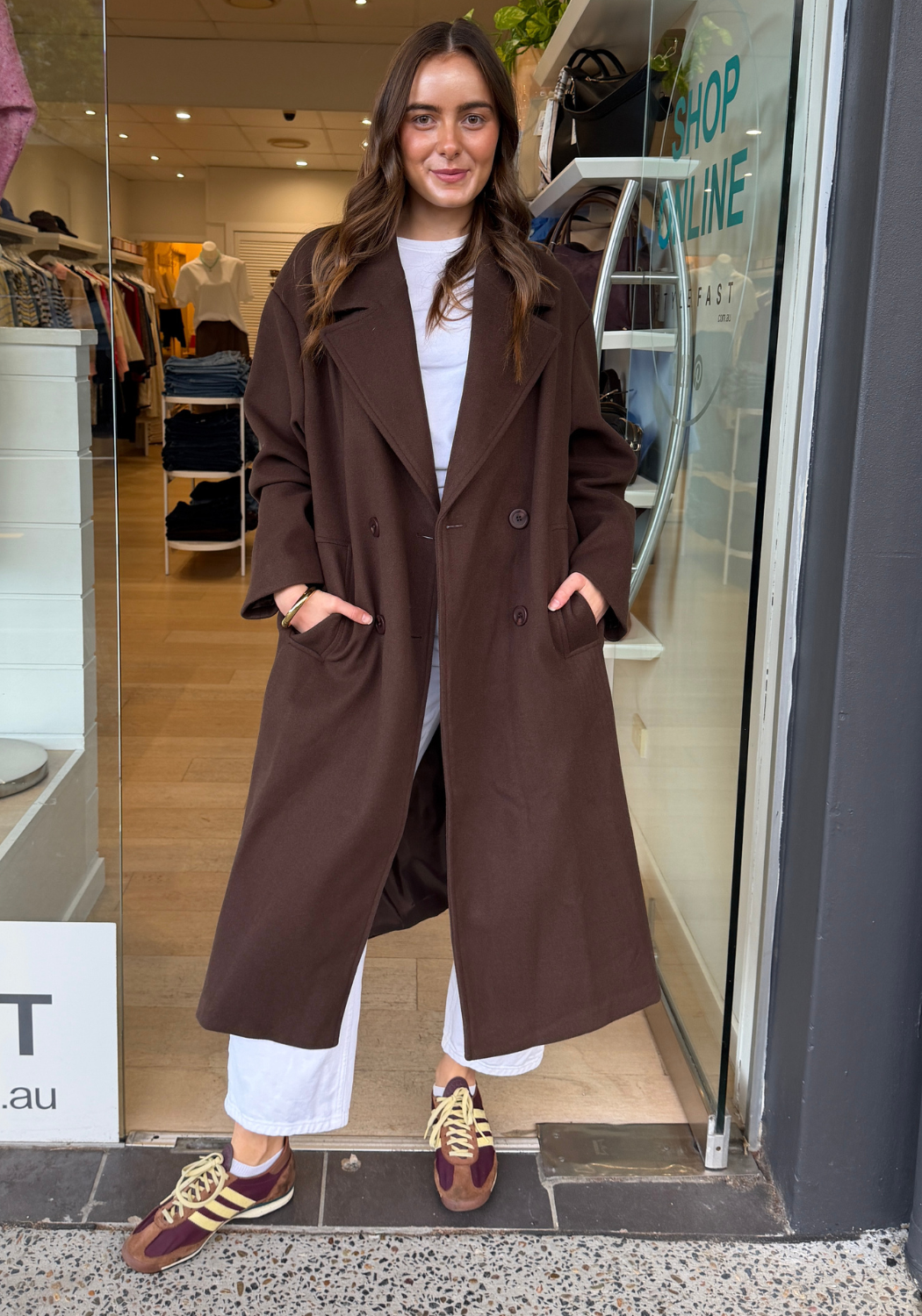 PORTOFINO OVERCOAT - CHOCOLATE