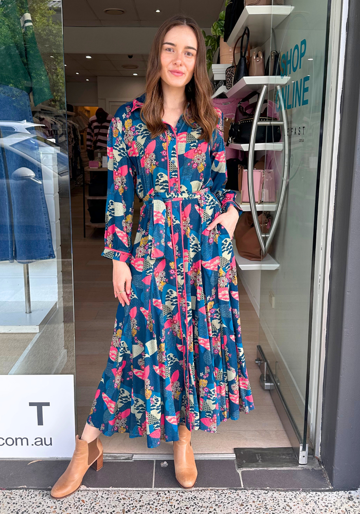 LULASOUL CADIZ MIDI DRESS - MULTI