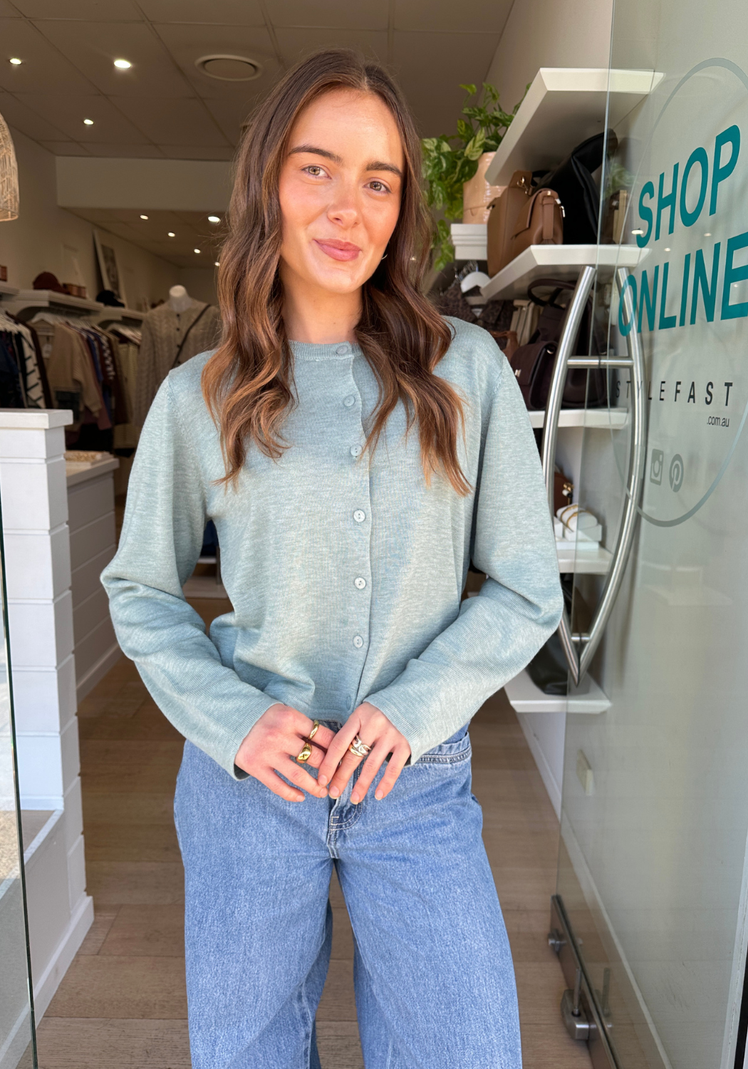 LYDIA CARDIGAN - SAGE GREEN