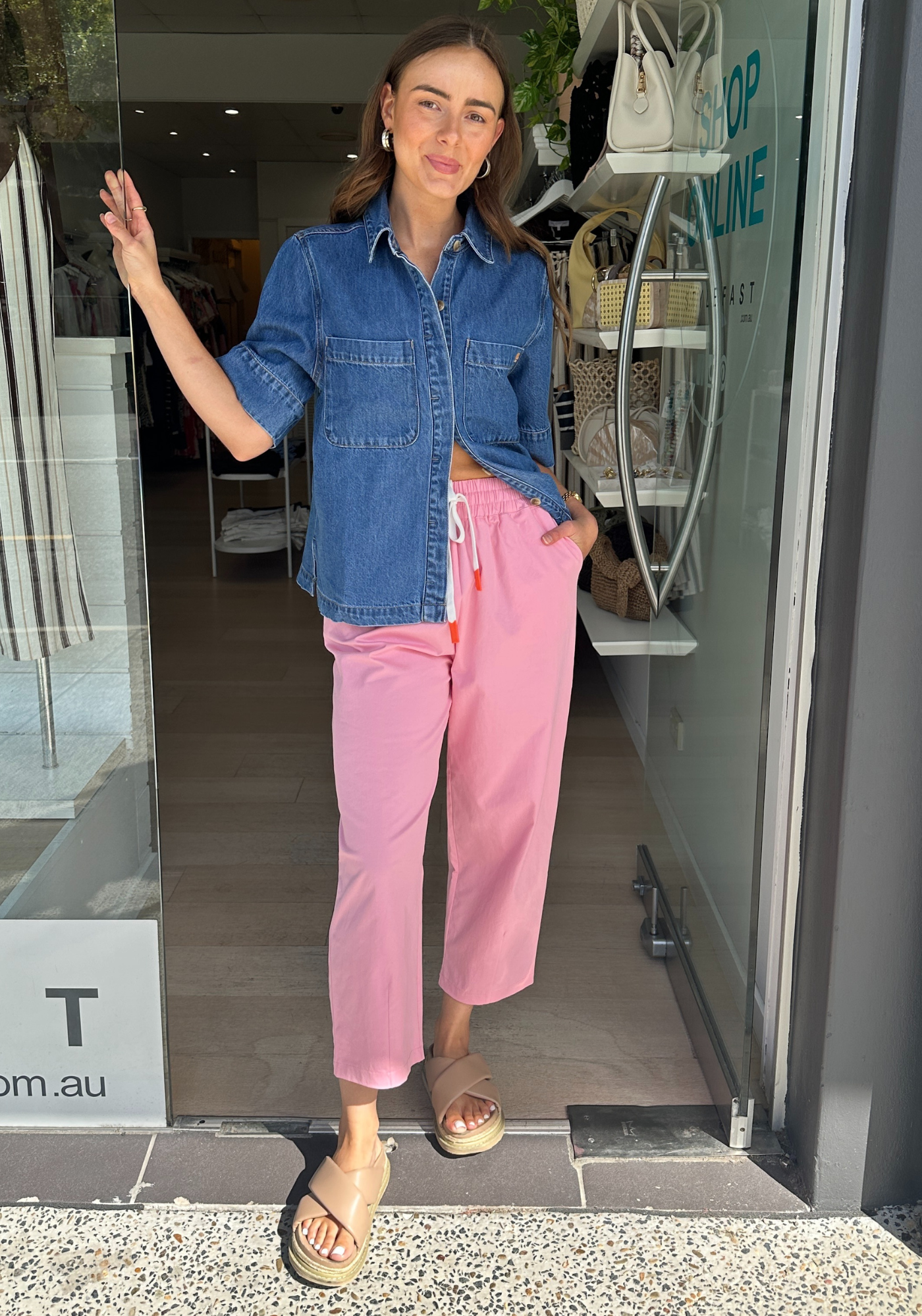 CHARLIE BARREL PANT - PINK