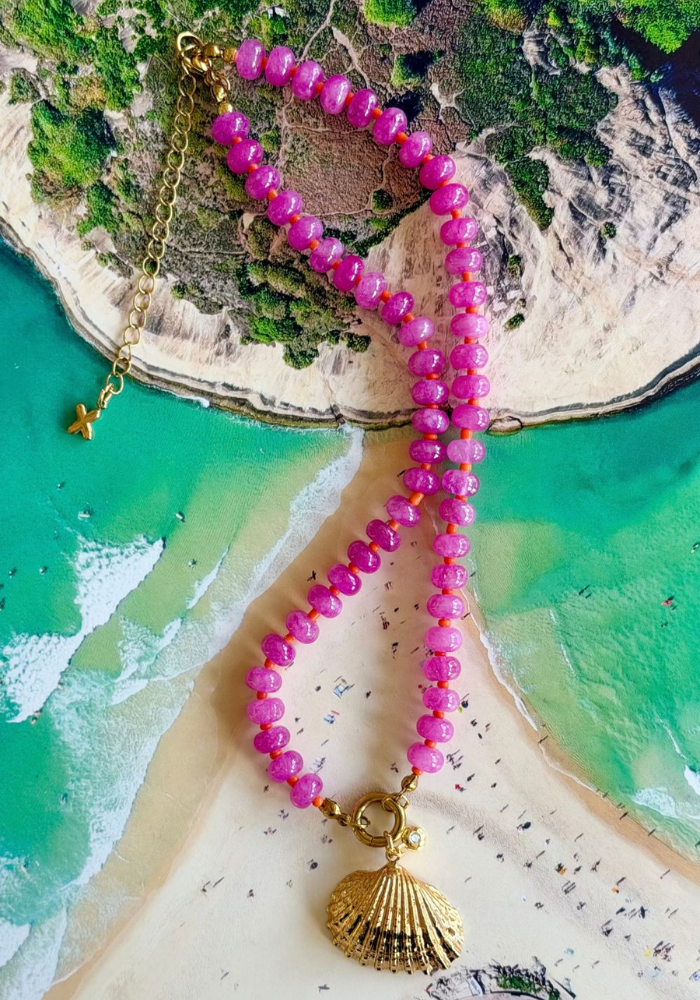 MOSK MELBOURNE BELLA ROSA NECKLACE - PINK