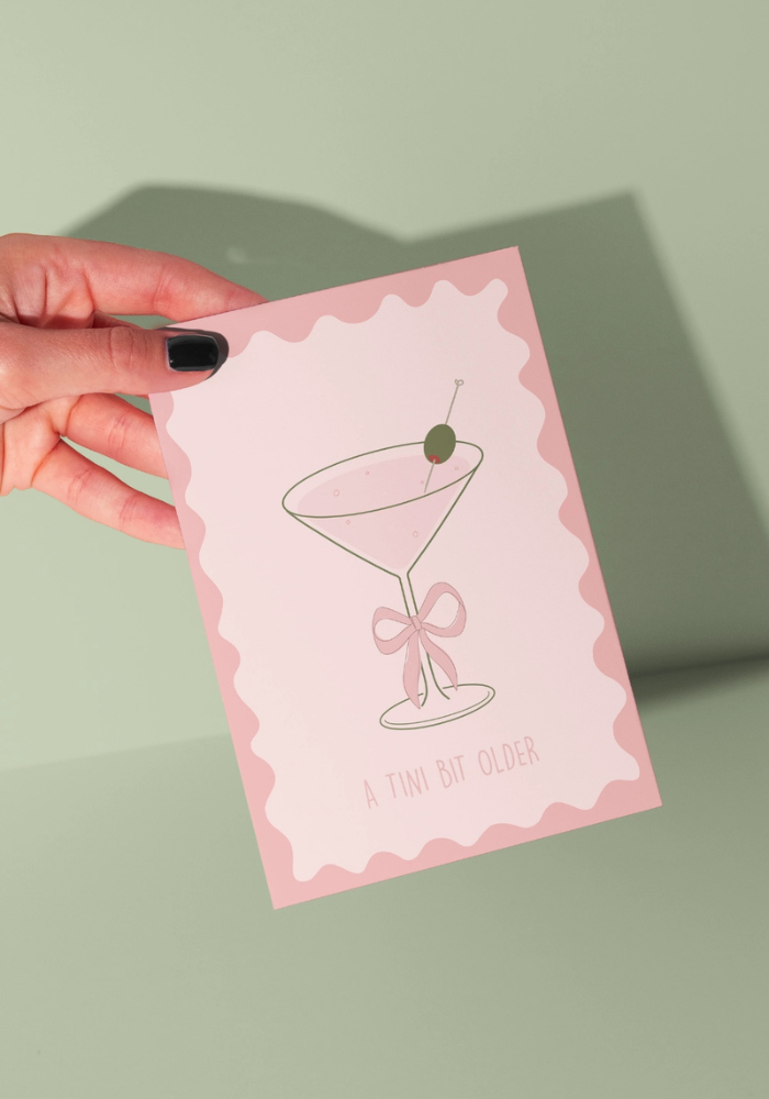 GREETING CARD - TINI BIT OLDER PINK