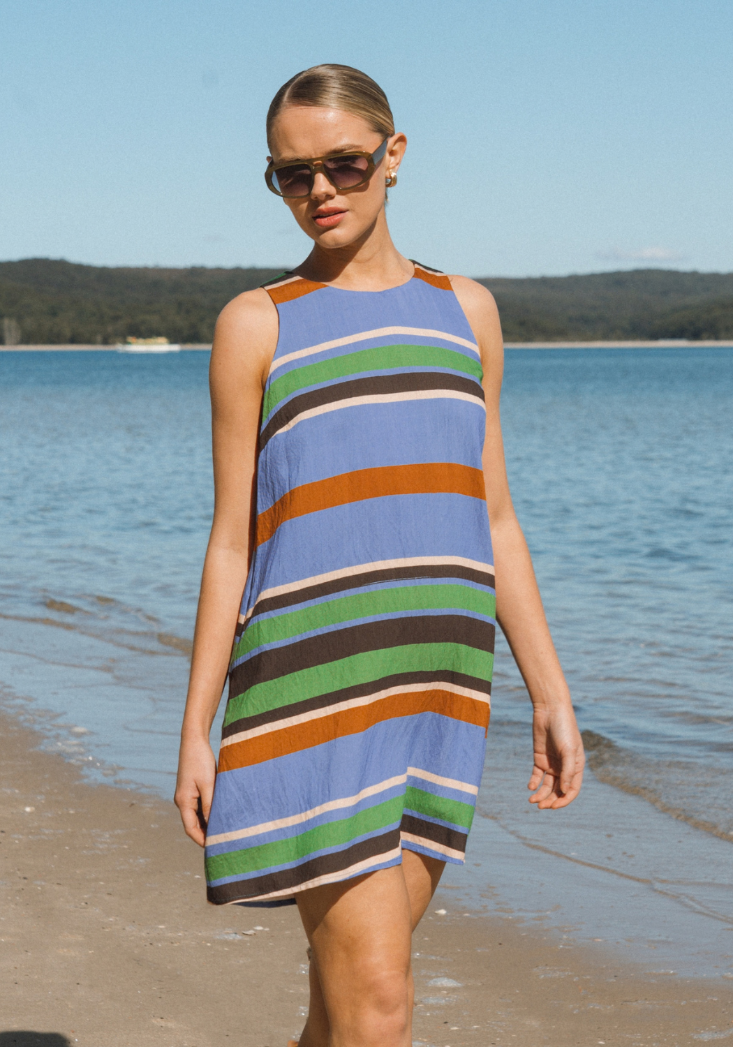 FRANKIE SHIFT DRESS - RESORT GEO PRINT