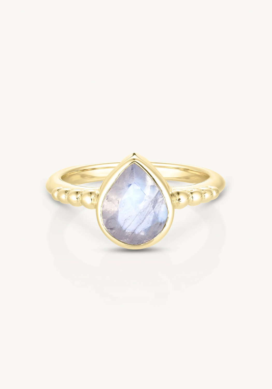 TONI MAY AMIE MOONSTONE STACKER - GOLD