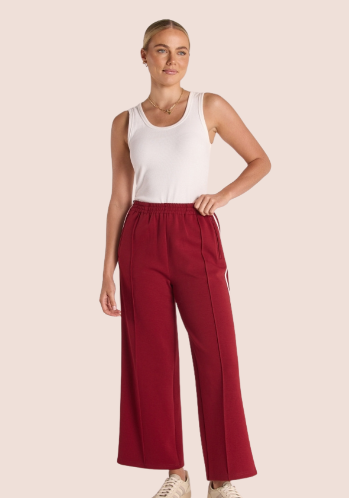 NOAH CROPPED PANT - BURGUNDY