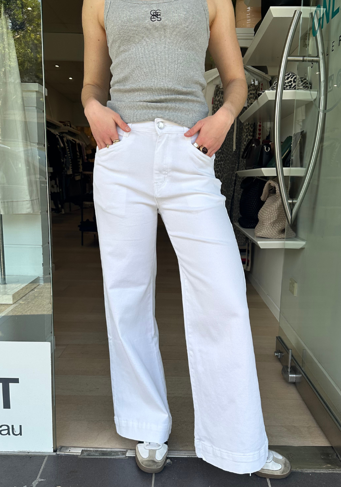CASPER WIDE LEG JEANS - WHITE