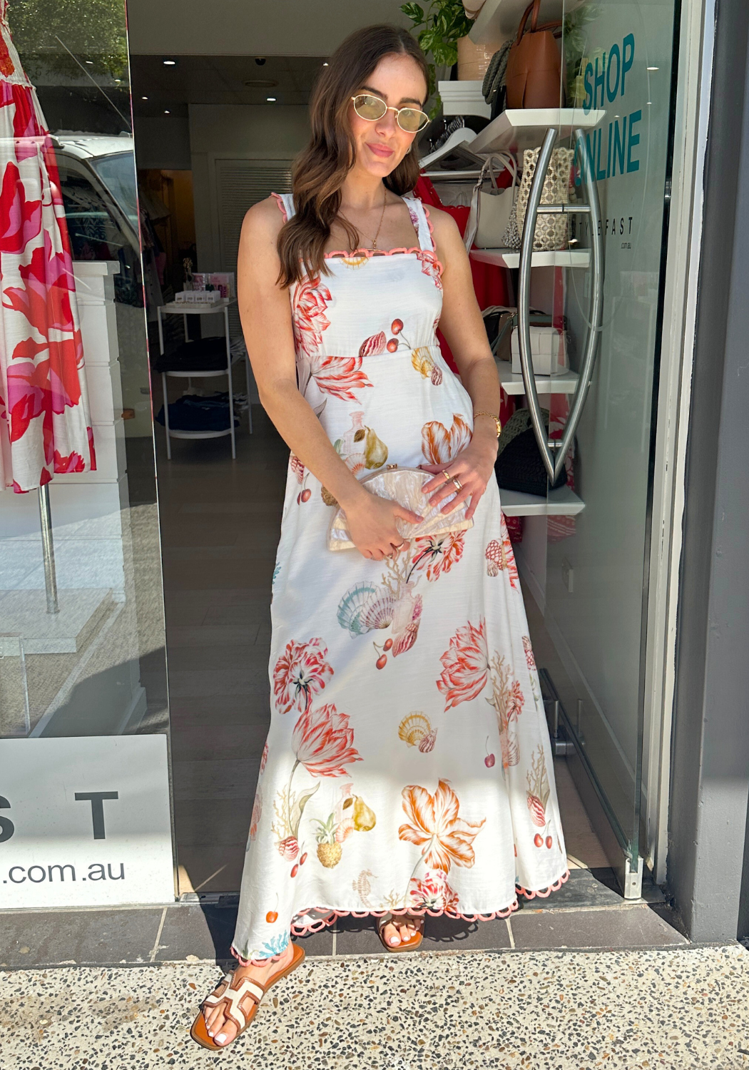 WREN MAXI DRESS - SHELL PRINT