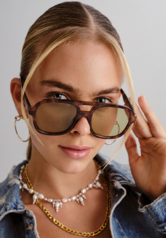 AIRE WIRLPOOL SUNGLASSES - DARK TORT KHAKI TINT