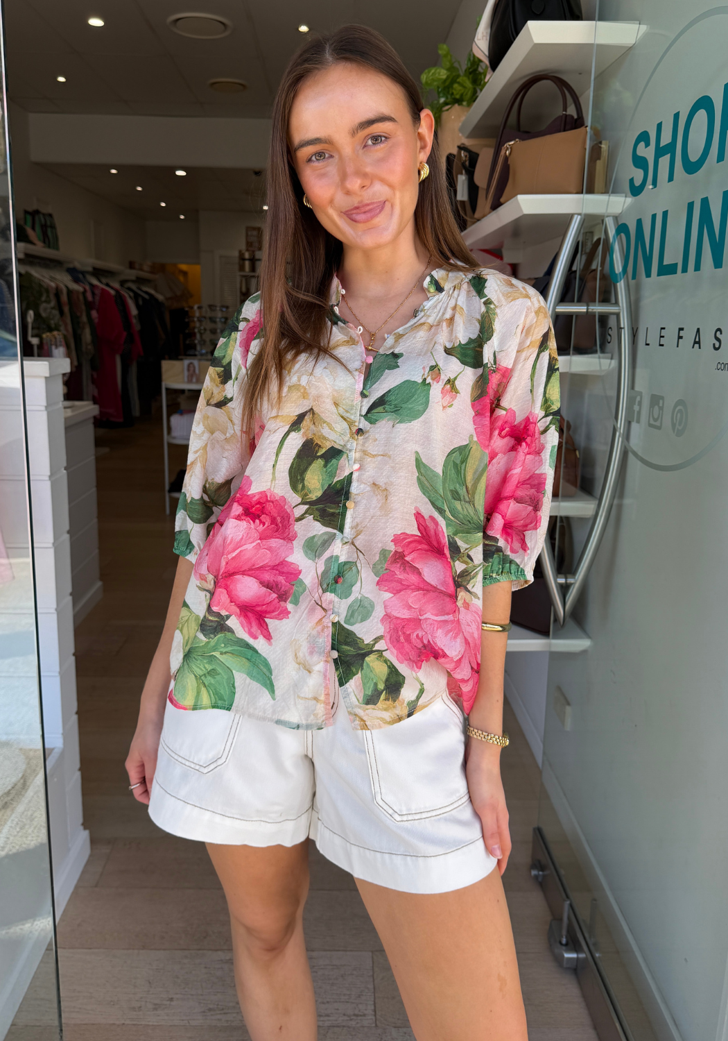 GEORGIA BLOUSE - PINK FLORAL