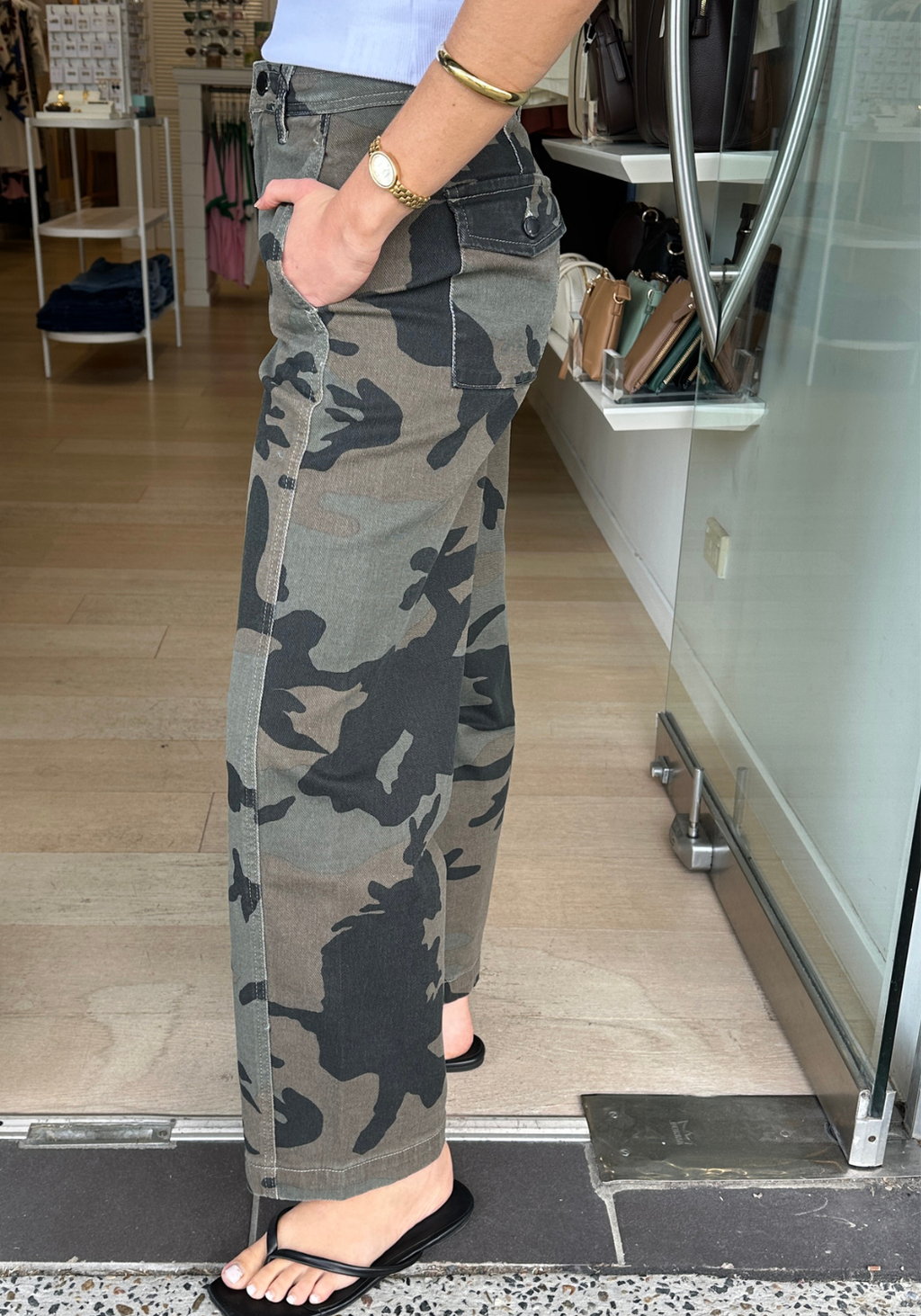 HARLEY BARREL JEAN - CAMO PRINT
