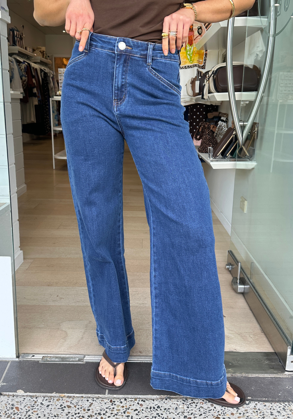 CASPER WIDE LEG JEANS - DARK INDIGO