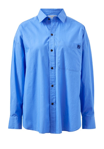 CERES LIFE PETA OVERSIZED SHIRT - COBALT BLUE
