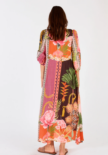 RAVELLO MAXI DRESS - PINK PRINT