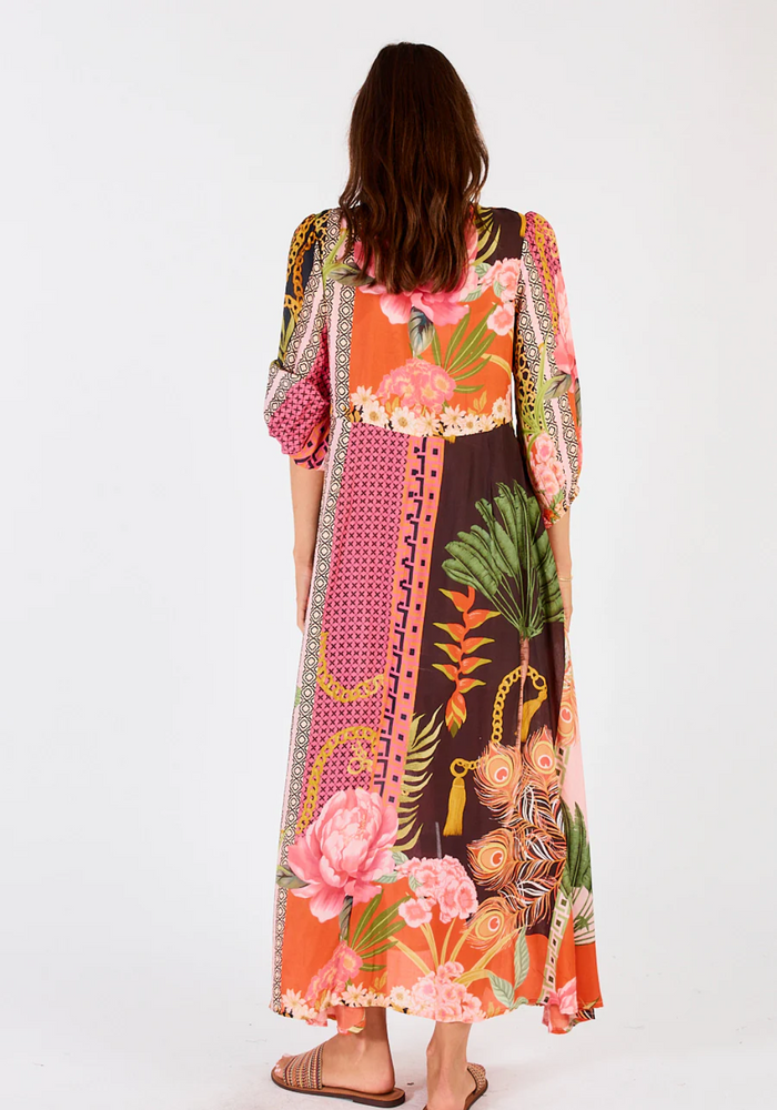 Load image into Gallery viewer, RAVELLO MAXI DRESS - PINK PRINT