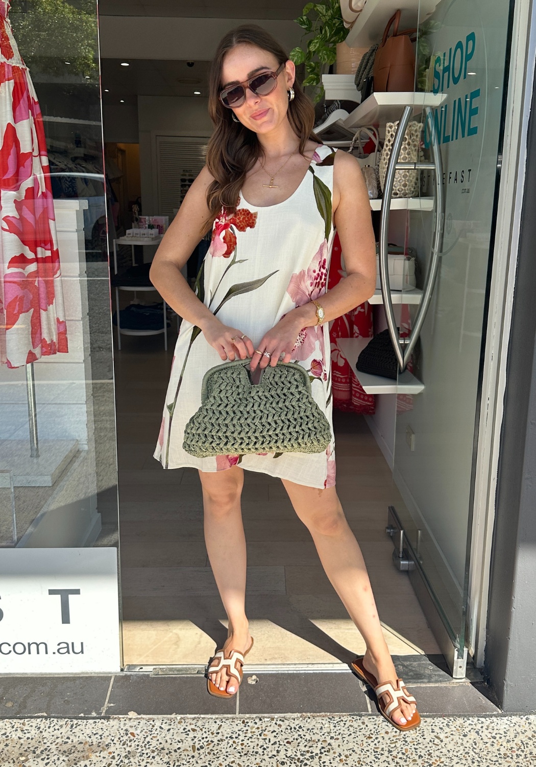 REYNA SHIFT DRESS - PINK FLORAL