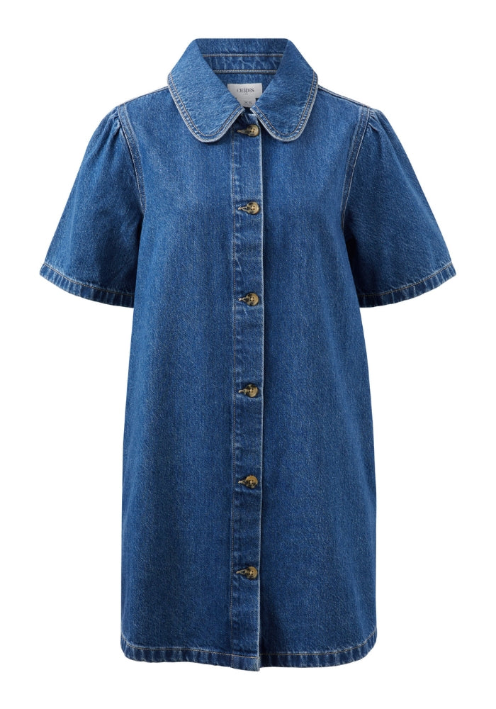 CERES LIFE SIENNA DENIM DRESS - FRESH INDIGO