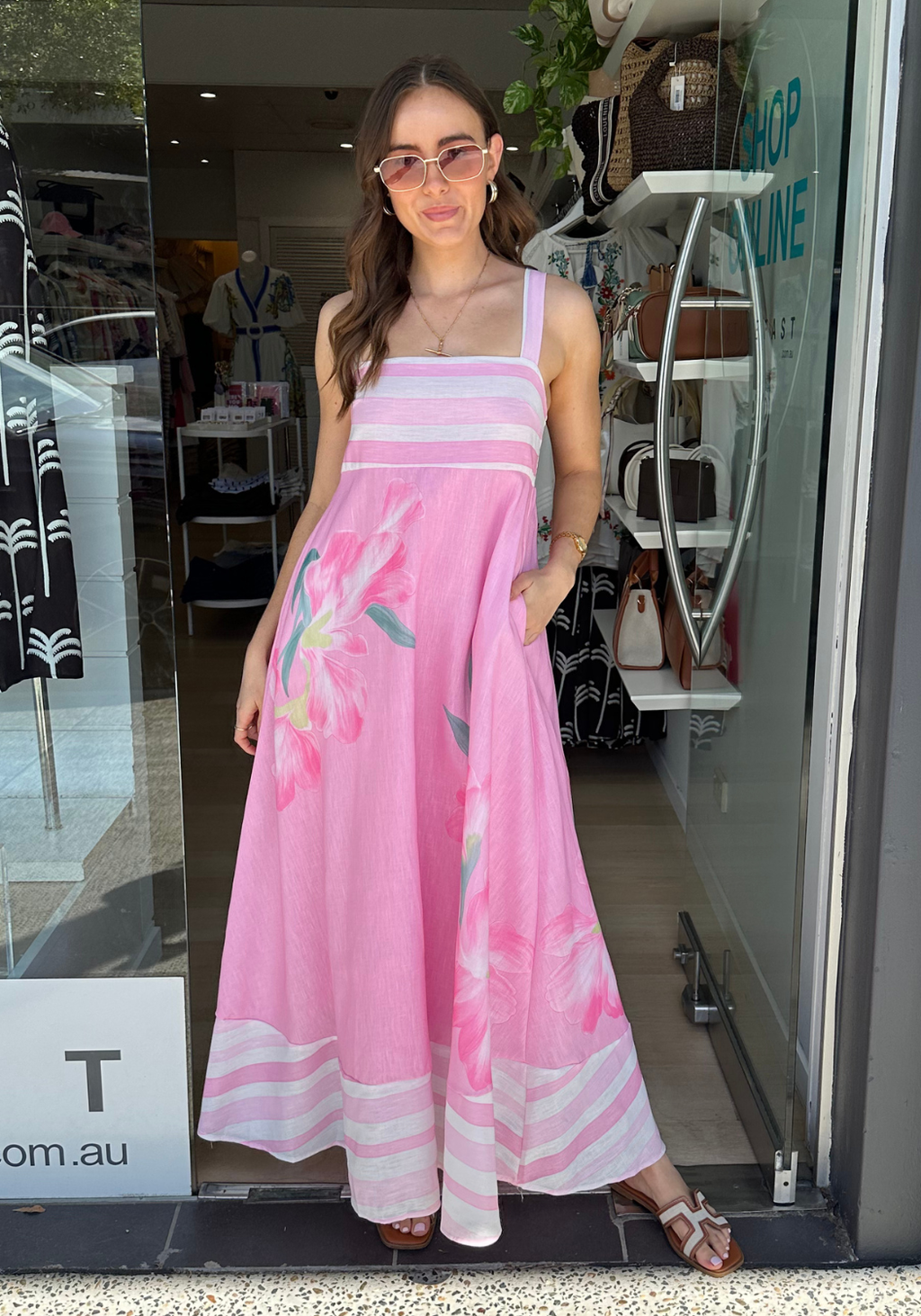 PIPER MAXI DRESS - PINK FLORAL