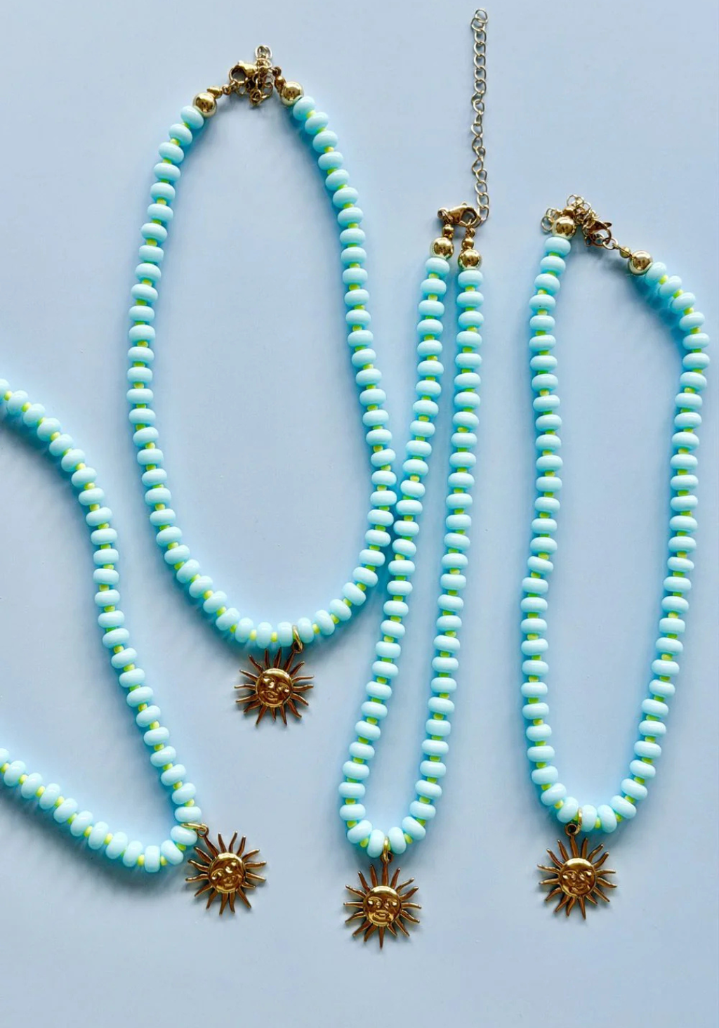 MOSK MELBOURNE GEM NECKLACE - BABY BLUE