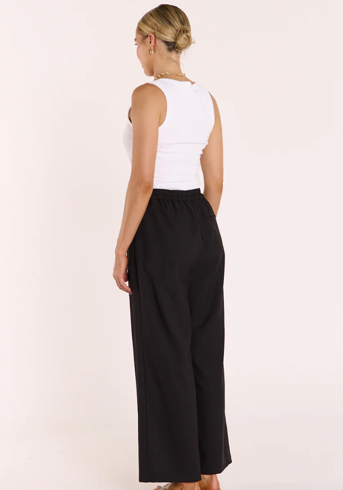 FEATHER + NOISE CARMEN CROPPED PANT - BLACK