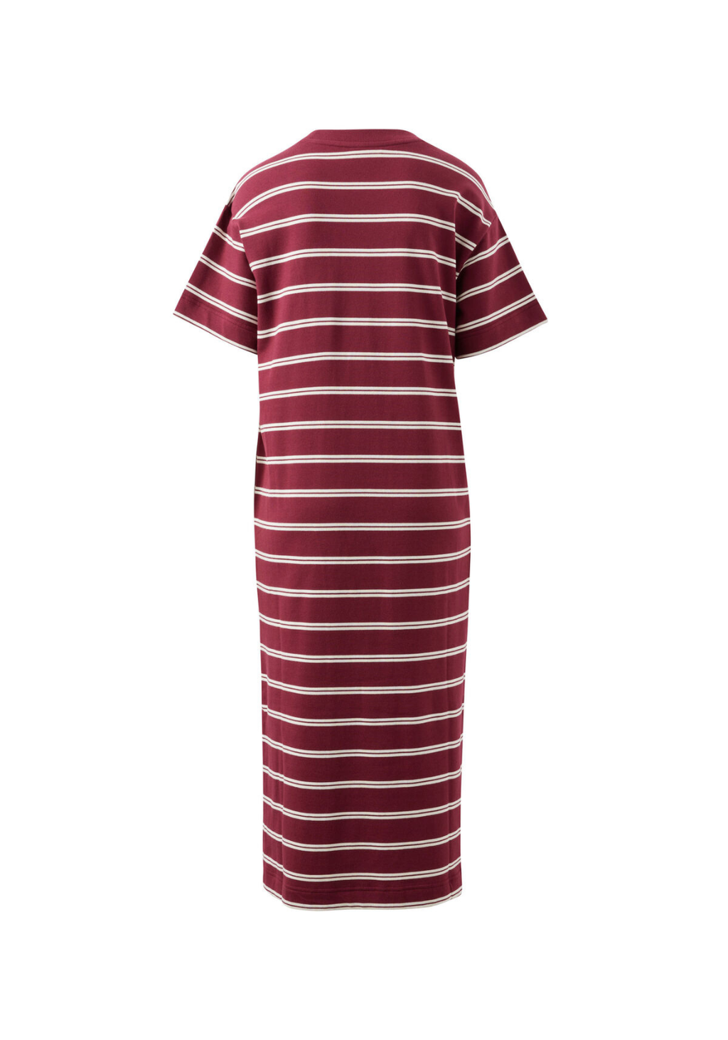 CERES LIFE CHARLOTTE MIDI TERRY DRESS - BURGUNDY MILK STRIPE