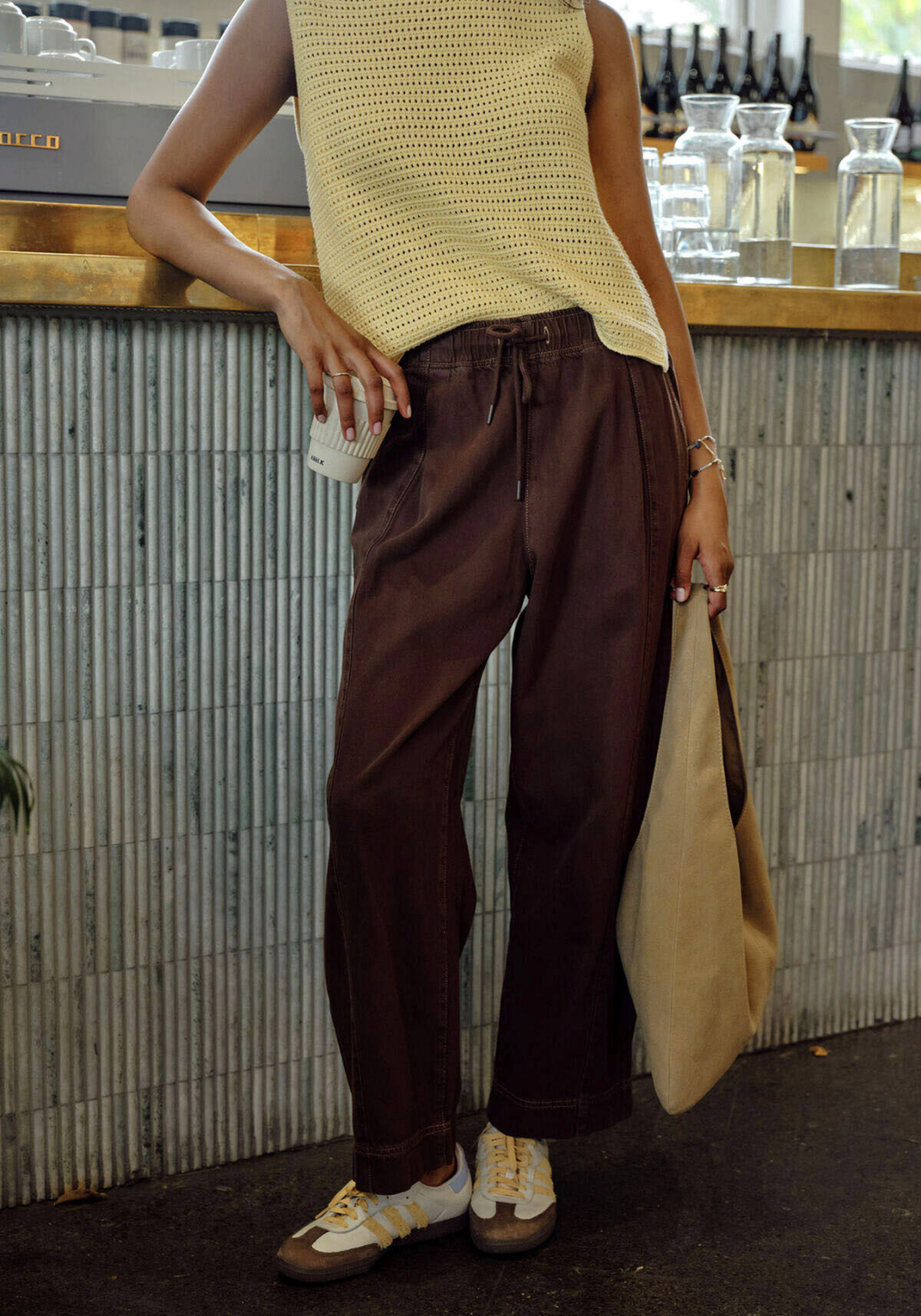 CERES LIFE JESSIE BARREL PANT - CHOCOLATE