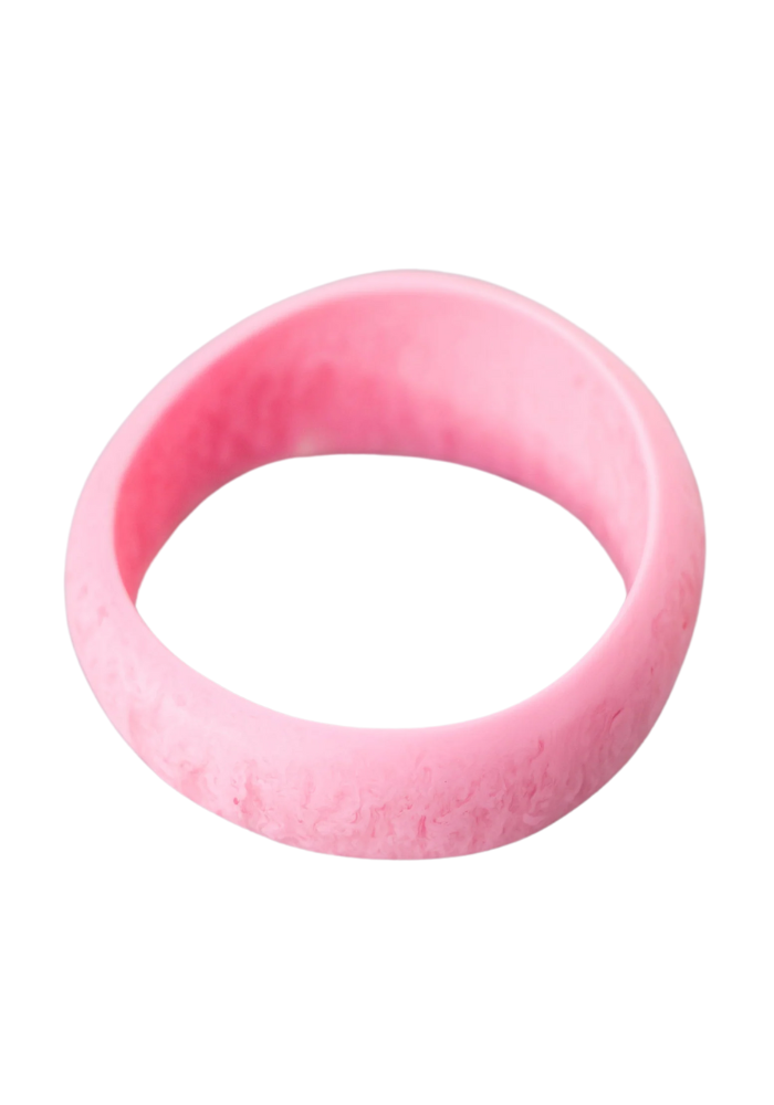 THICK RESIN STACKING CUFF - LIGHT PINK