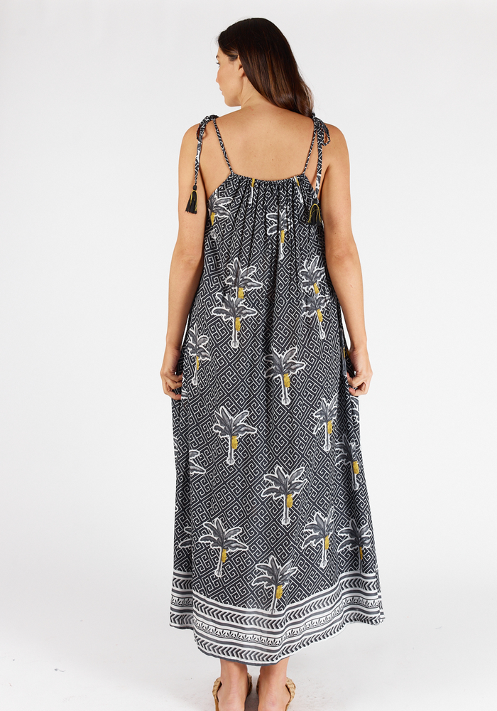 Load image into Gallery viewer, LULA SOUL DOMINICA SUNDRESS - BLACK AND WHITE PRINT