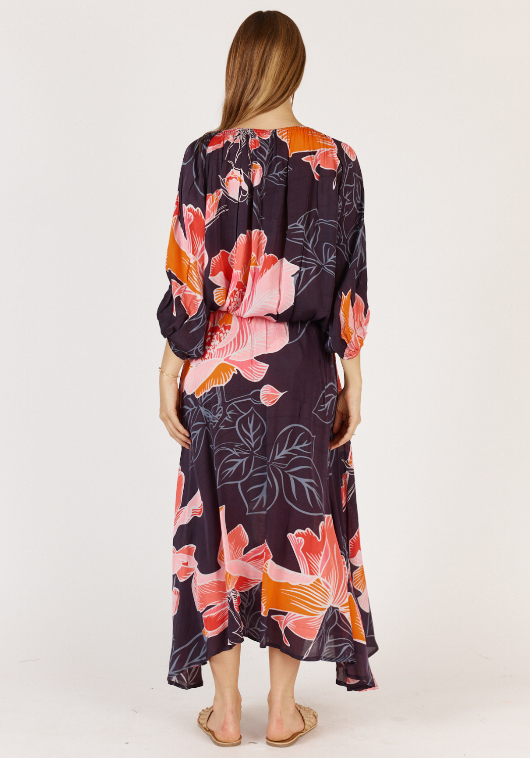 RUBYYAYA AURORA SKIRT - NAVY PRINT