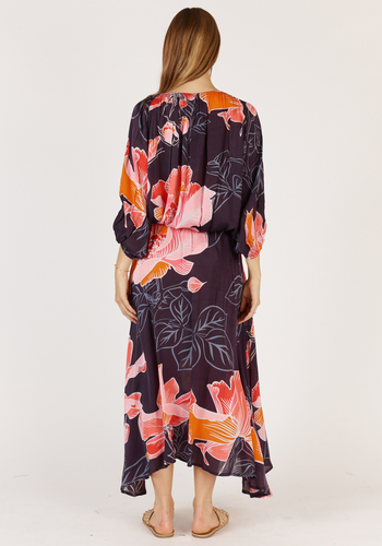 RUBYYAYA AURORA SKIRT - NAVY PRINT