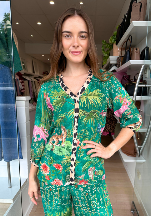 RUBYYAYA NOUVEAU SHIRT - GREEN