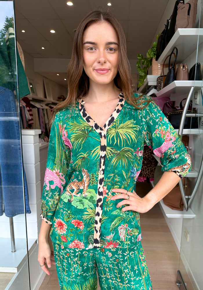 RUBYYAYA NOUVEAU SHIRT - GREEN