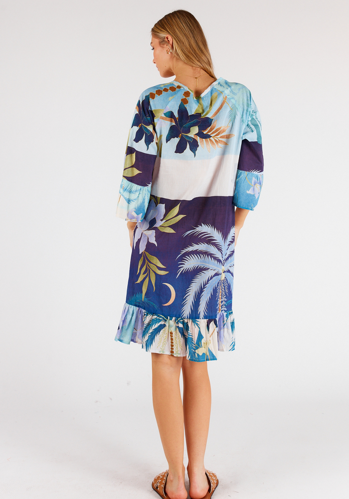 Load image into Gallery viewer, LULALIFE JOSIE DRESS - BLUE PRINT