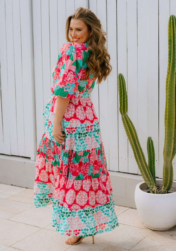 Load image into Gallery viewer, ANNIE TIERED MAXI DRESS - FLORAL PRINT