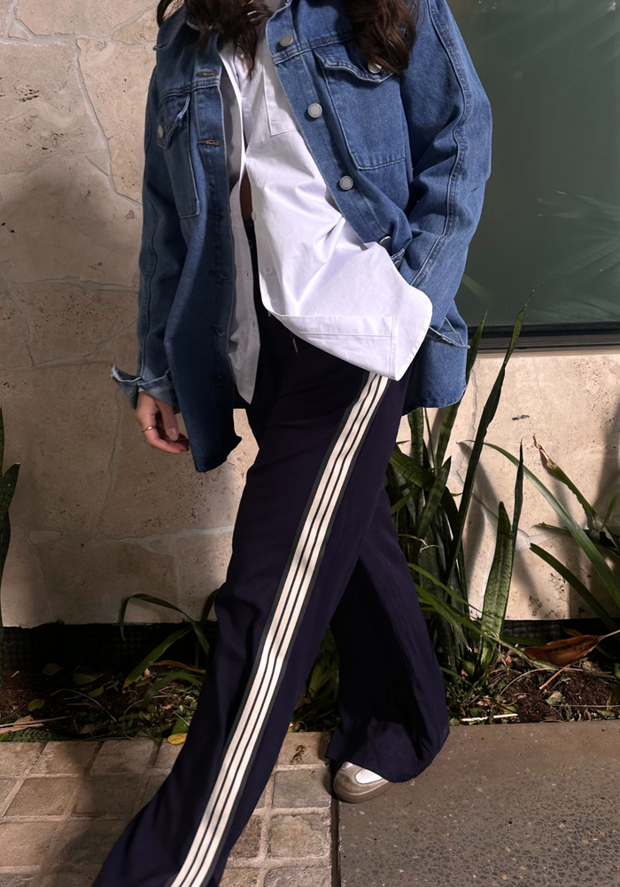 IVY RELAXED LINEN PANT - NAVY