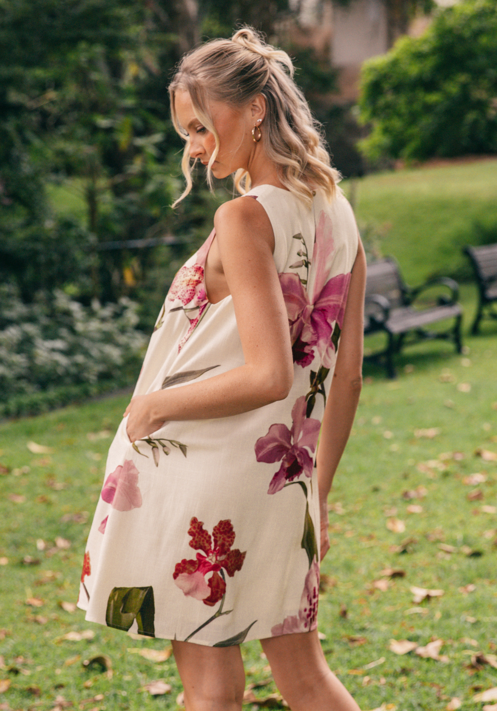 REYNA SHIFT DRESS - PINK FLORAL