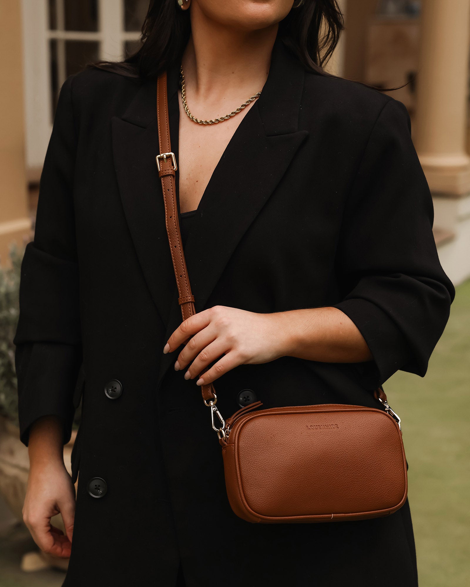 LOUENHIDE BIANCA CROSSBODY BAG - TAN