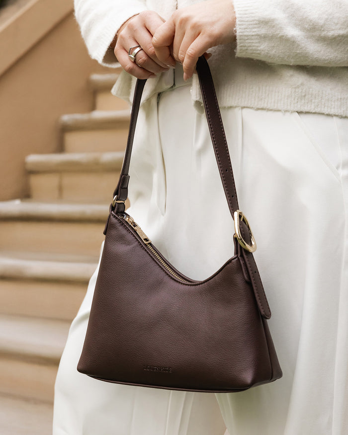 Load image into Gallery viewer, LOUNEHIDE AMELIA SHOULDER BAG - CHOCOLATE