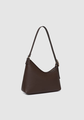 LOUNEHIDE AMELIA SHOULDER BAG - CHOCOLATE